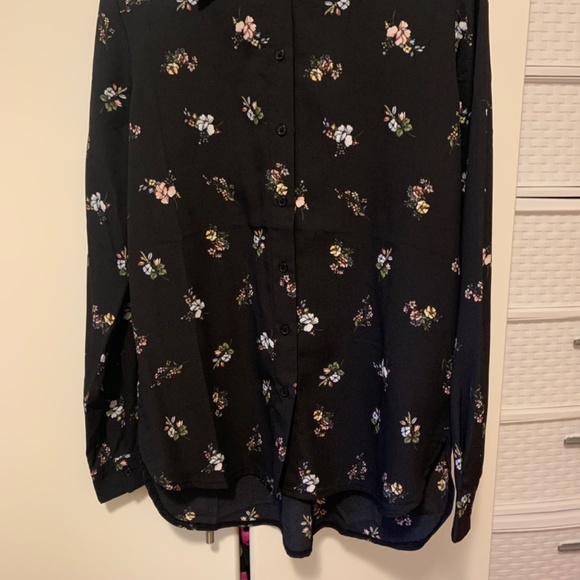 Black Floral Blouse for Women - Picture 2 of 5
